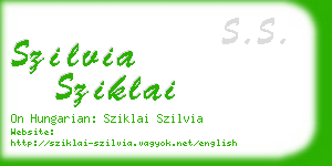 szilvia sziklai business card